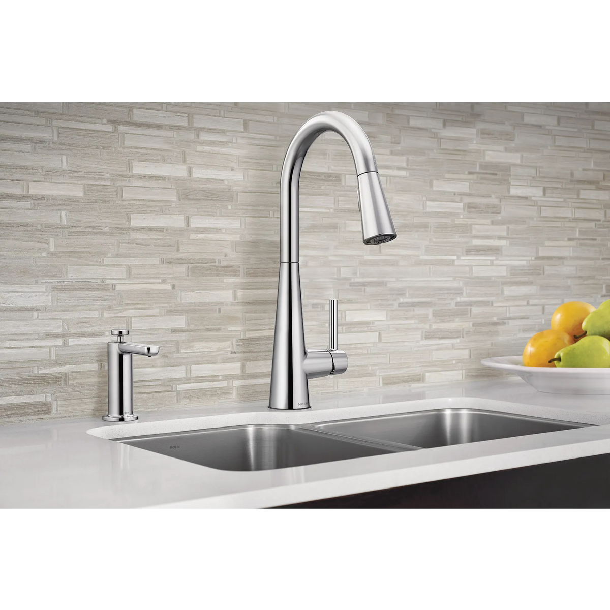 Sleek One-Handle High Arc Pulldown Kitchen Faucet