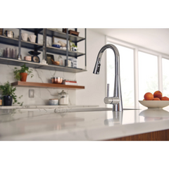 Sleek One-Handle High Arc Pulldown Kitchen Faucet
