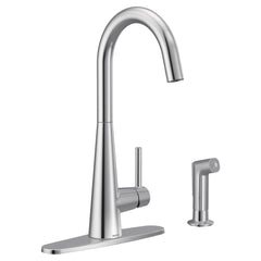 Sleek Chrome One-Handle Kitchen Faucet