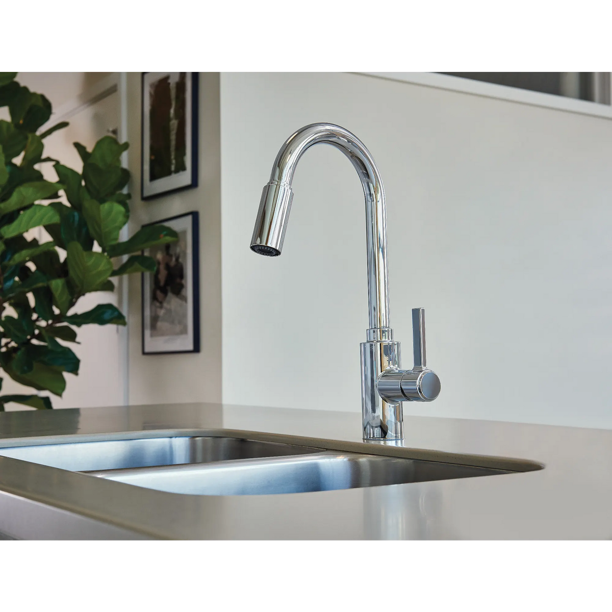 Genta LX One-Handle High Arc Pulldown Kitchen Faucet