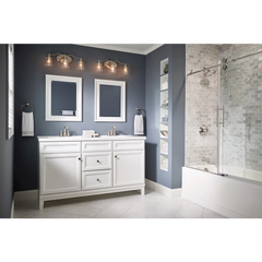 Hamden Spot Resist Brushed Nickel Two-Handle High Arc Bathroom Faucet