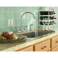 Banbury Chrome two-handle high arc kitchen faucet