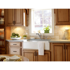 Dorsey Chrome one-handle low arc pullout kitchen faucet