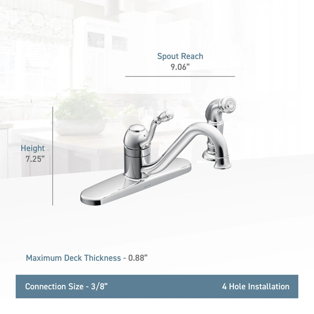 Lindley One-Handle Low Arc Kitchen Faucet