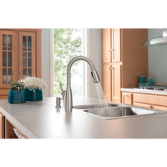 Mediterranean bronze one-handle high arc pulldown kitchen faucet