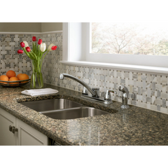 Adler Two-handle Low Arc Kitchen Faucet With Optional Knob Or Lever Handles