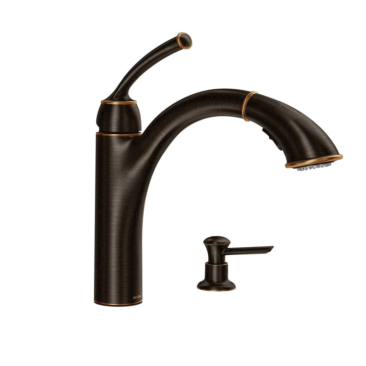 Sullivan Mediterranean Bronze One-Handle Pullout Kitchen Faucet