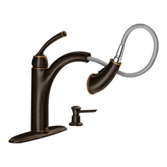 Sullivan Mediterranean Bronze One-Handle Pullout Kitchen Faucet