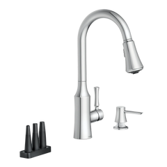 Venango Chrome One-Handle High Arc Pulldown Kitchen Faucet