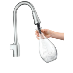 Milton Pulldown Kitchen Faucet with Bottle Cleaning Attachments