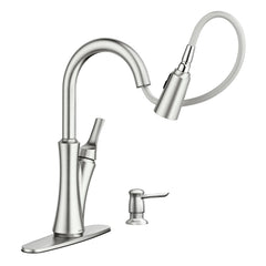 Benson Spot Resist Stainless One-Handle High Arc Pulldown Kitchen Faucet