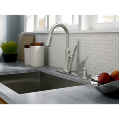 Benson Spot Resist Stainless One-Handle High Arc Pulldown Kitchen Faucet