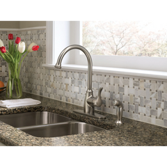 Finley Spot resist stainless one-handle high arc kitchen faucet