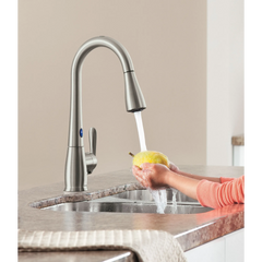 Haysfield with MotionSense Spot Resist Stainless One-Handle High Arc Pulldown Kitchen Faucet