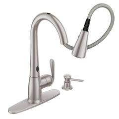 Haysfield with MotionSense Spot Resist Stainless One-Handle High Arc Pulldown Kitchen Faucet