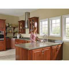 Russo Spot resist stainless one-handle high arc pulldown kitchen faucet
