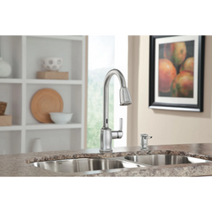 Spot resist stainless one-handle high arc pulldown kitchen faucet