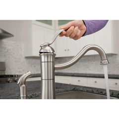 Walden Spot Resist Stainless (MB) One-Handle High Arc Kitchen Faucet