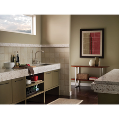 Varese Chrome one-handle high arc pullout kitchen faucet