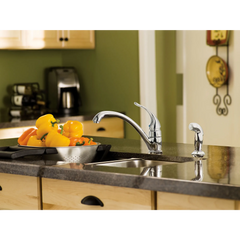 Torrance Chrome one-handle low arc kitchen faucet
