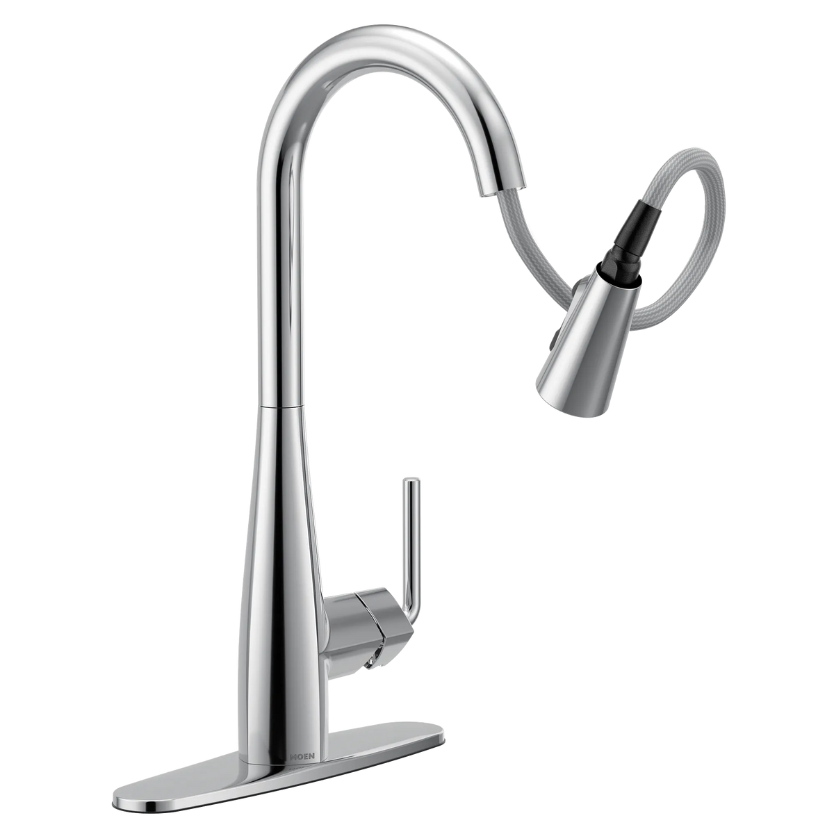 Maureen Chrome one-handle high arc pulldown kitchen faucet