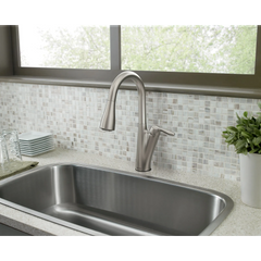 Harlon Chrome one-handle high arc pulldown kitchen faucet
