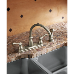 Lexie Chrome two-handle high arc kitchen faucet