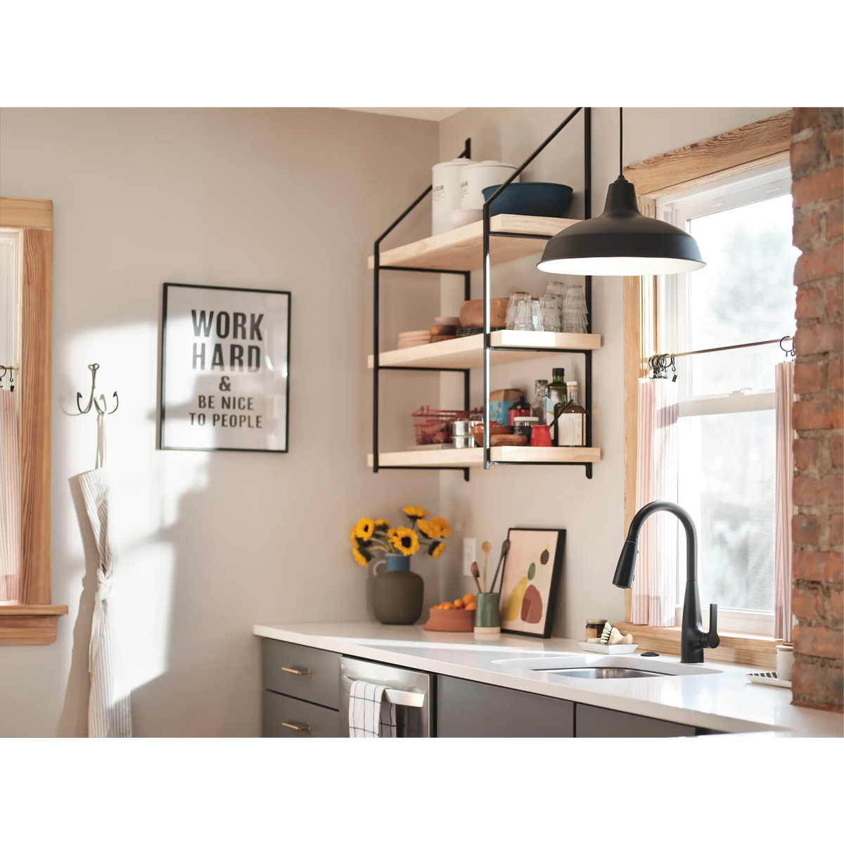 Haelyn One-Handle High Arc Pulldown Kitchen Faucet With ColorCue®