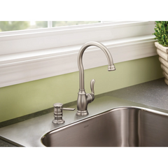 Anabelle Spot resist stainless/softgrip one-handle high arc single mount bar faucet