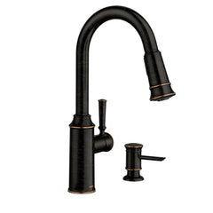 Glenshire Chrome one-handle high arc pulldown kitchen faucet