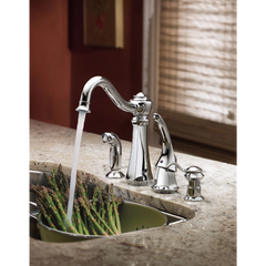 Traditional Chrome one-handle high arc kitchen faucet