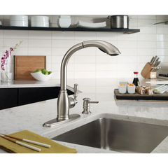 Sage Spot resist stainless one-handle high arc pullout kitchen faucet