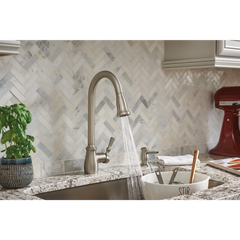 Moen Fieldstone One-handle High Arc Kitchen Faucet
