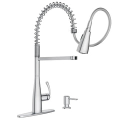 Essie One-Handle High Arc Pre-Rinse Spring Pulldown Kitchen Faucet