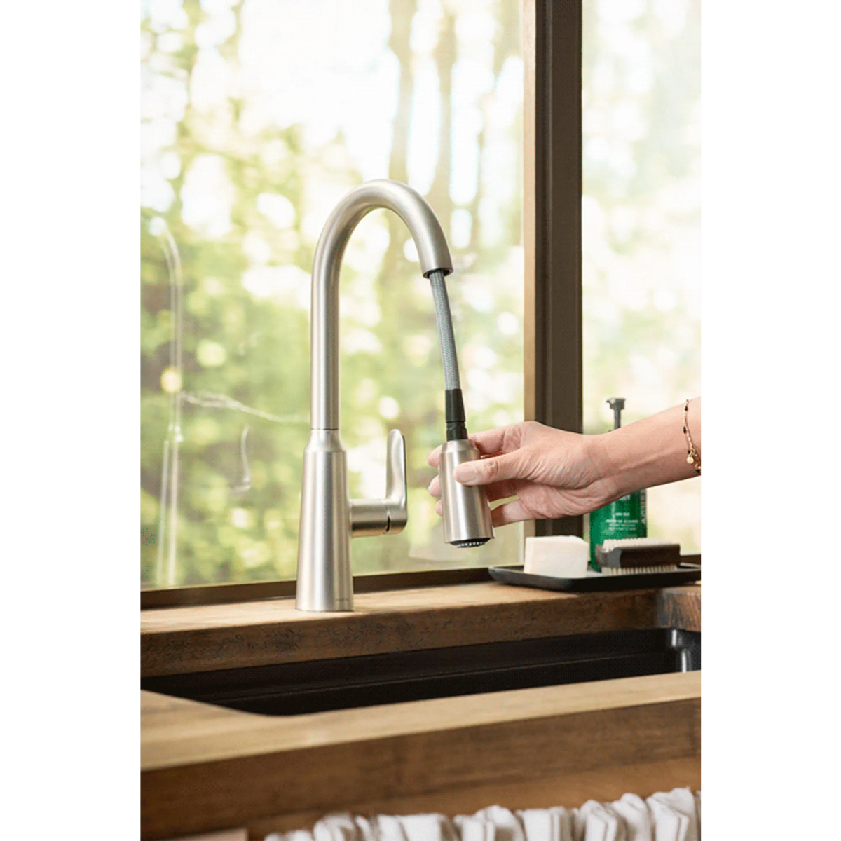 Edwyn Spot resist stainless one-handle high arc pulldown kitchen faucet