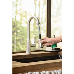 Edwyn Spot resist stainless one-handle high arc pulldown kitchen faucet
