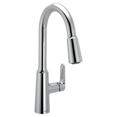 Edwyn Chrome one-handle high arc pulldown kitchen faucet