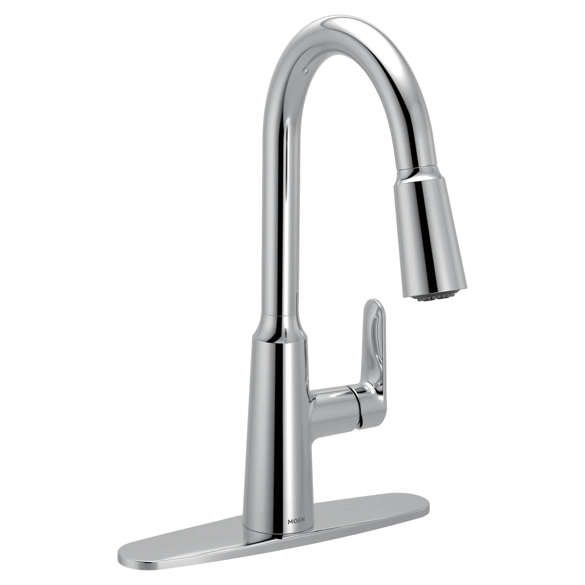 Edwyn Chrome one-handle high arc pulldown kitchen faucet