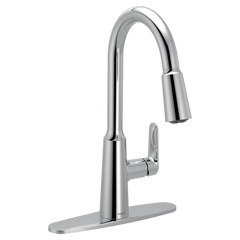 Edwyn Chrome one-handle high arc pulldown kitchen faucet