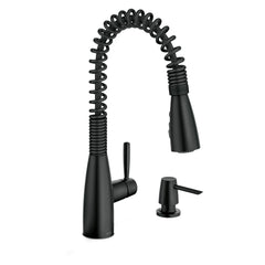 Springvale Matte Black One-Handle Pulldown Kitchen Faucet