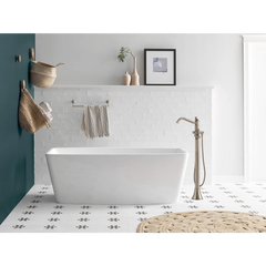 Belfield Chrome one-handle tub filler includes hand shower