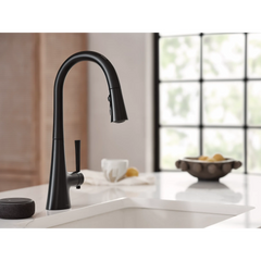 Kurv Chrome one-handle high arc pulldown kitchen faucet