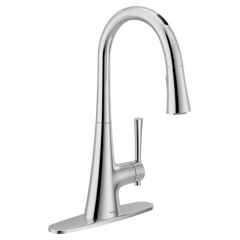 Kurv Chrome one-handle high arc pulldown kitchen faucet