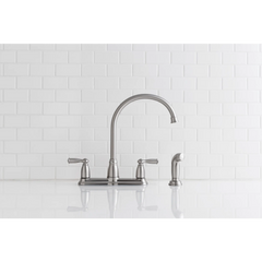 Banbury Chrome Two-Handle High Arc Kitchen Faucet