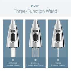 KURV Pulldown Kitchen 3 In 1 Water Filtration Faucet