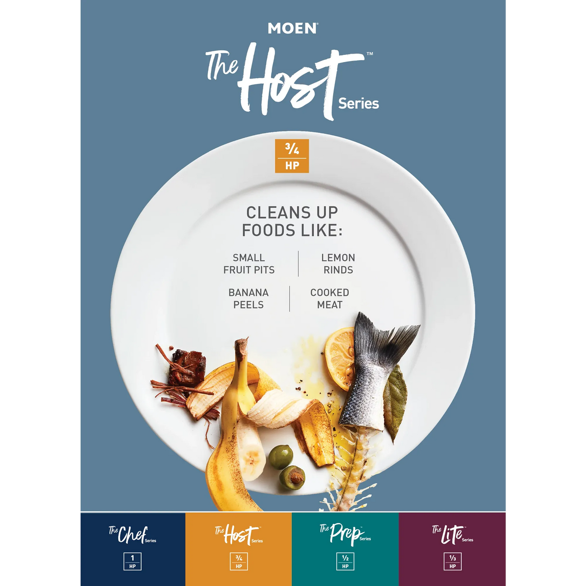Ex Series Host™ Series 3/4 Horsepower Improved Installation Garbage Disposal