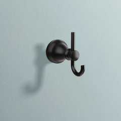 Hilliard Matte black double robe hook