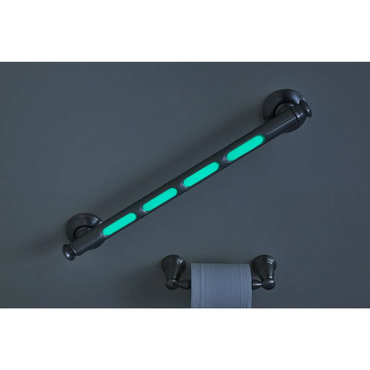 Banbury® 18" Glow-in-the-Dark Grab Bar Spot Resist™ Brushed Nickel