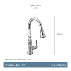 Weymouth One-Handle High Arc Pulldown Kitchen Faucet