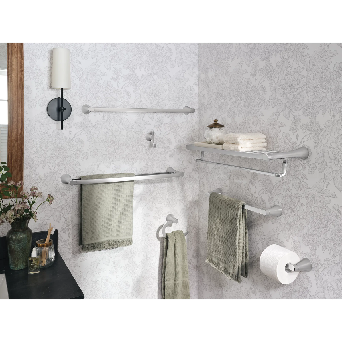 Jase Chrome double robe hook